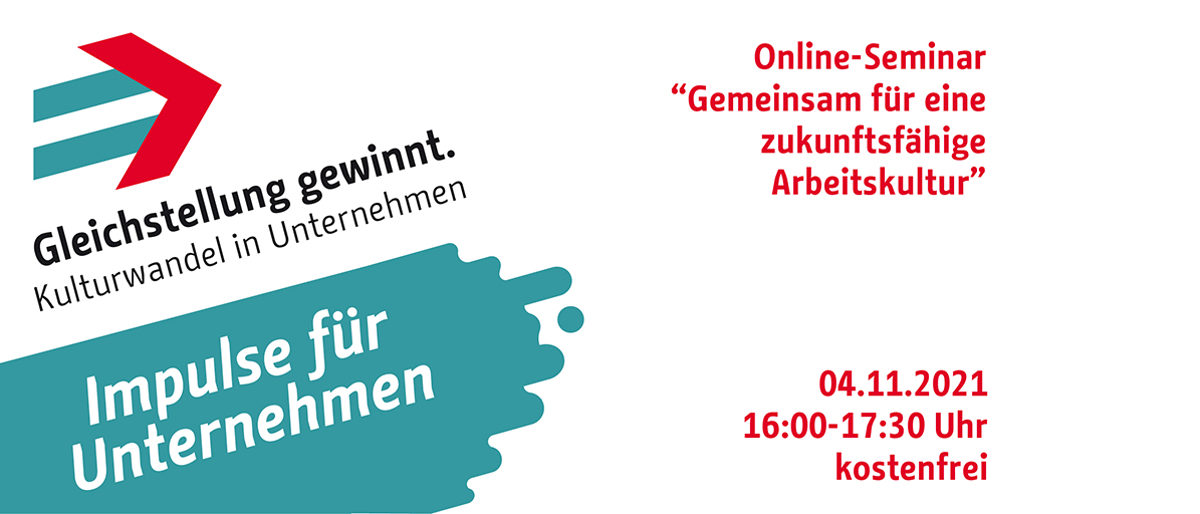 Informationsbanner mit Logo von Gleichstellung gewinnt