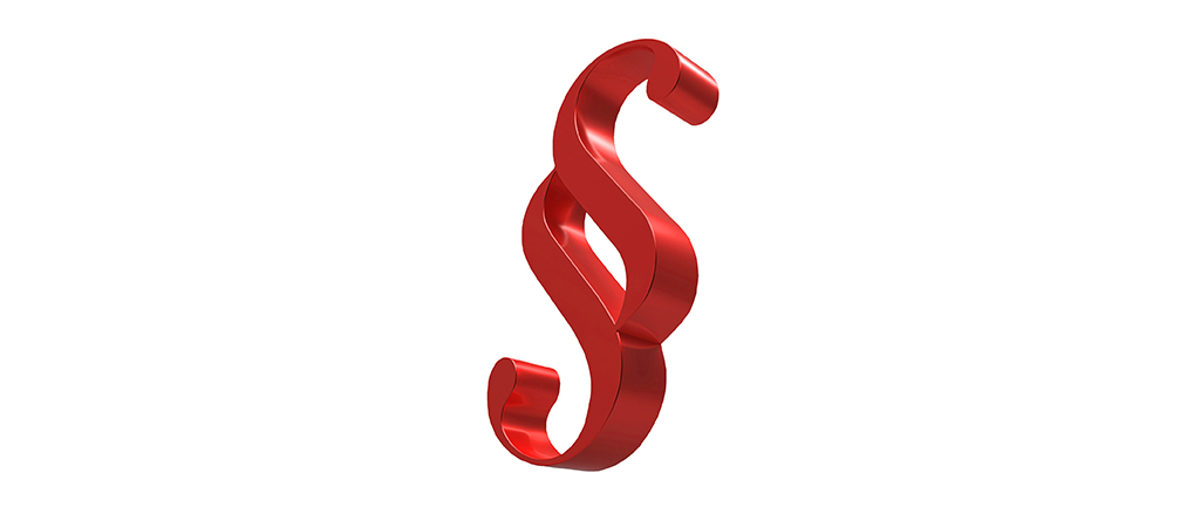 Icon, Paragraph, rot, weiß