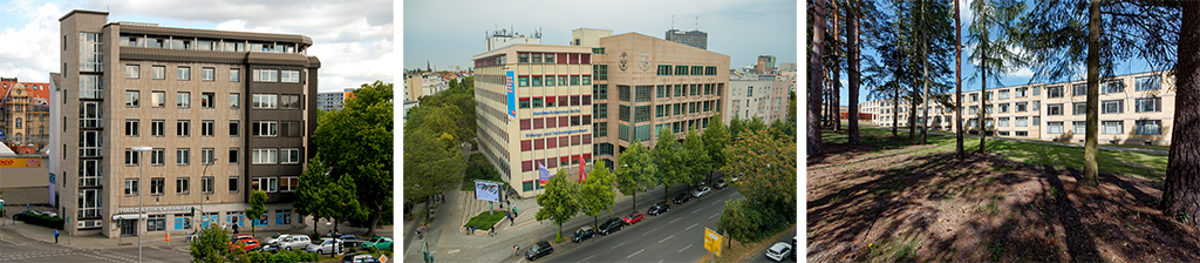 Collage Gebäude Handwerkskammer Berlin, Biildungs- und Technologiezentrum (BTZ), Bildungs- und Innovationszentrum (BIZWA)